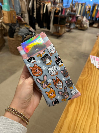 Cat Women's Bamboo Crew Socks - Living Royal