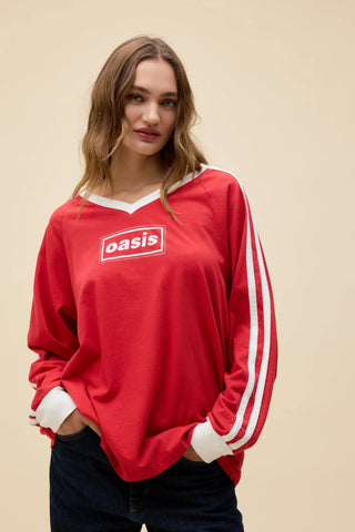Oasis Box Logo Club Long Sleeve / Fire Red
