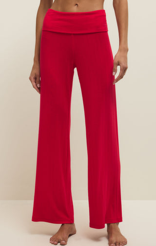 Essential Fold Over Pants - Kiss Me Red // Z Supply