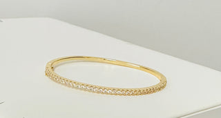 Lilah CZ Gold Bangle Bracelet