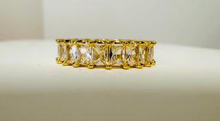 Maya Emerald Cut CZ Ring