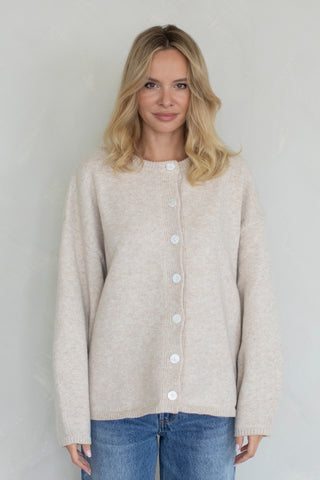 Juniper Button Down Sweater - Oatmeal