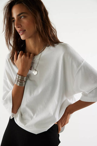 We The Free Perfect Oversized Tee // White // Free People