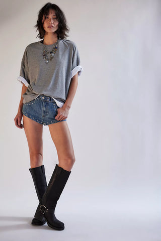 We The Free Perfect Oversized Tee // Heather Grey // Free People