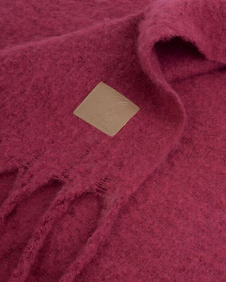 Oversized Recycled Tassel Scarf - Garnet Red