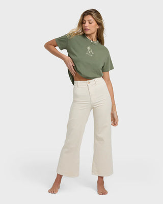 Free Fall High Waist Cord Pants // White Cap // Billabong