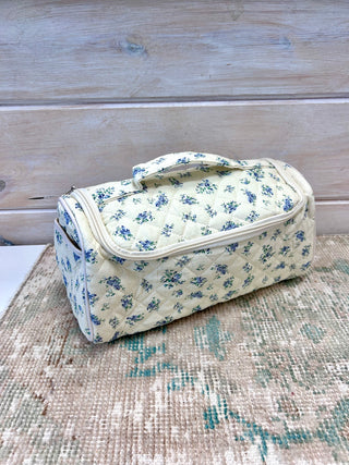 Foster Blue Floral Cosmetic Case