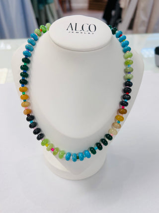 Rainbow Beaded Candy Necklace