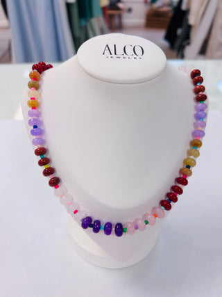 Rainbow Beaded Candy Necklace