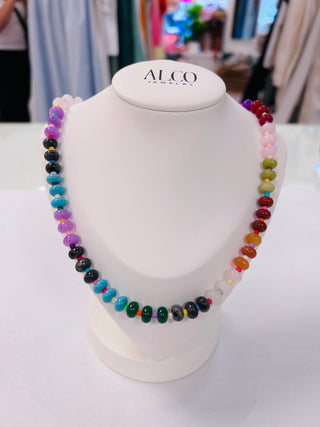 Rainbow Beaded Candy Necklace