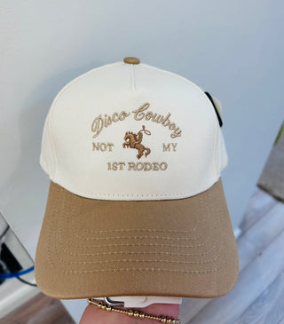 Disco Cowboy Not My First Rodeo Hat