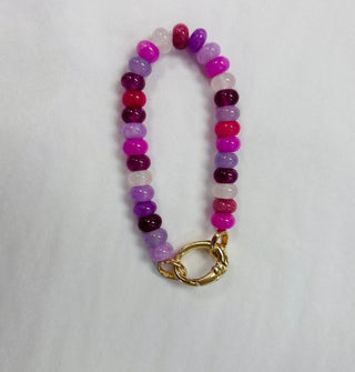 Lavender Mix Stone Stretch Beaded Bracelet