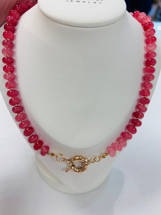Pink Stone Mix Necklace