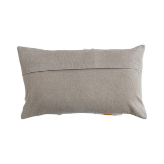 Cotton Slub Lumbar Pillow w/ Tufted Flowers - 24” x 14”