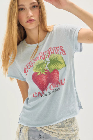 Free People Nova Tee Graphic - Strawberry Combo