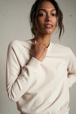 Alexi French Terry LS Raglan Crew - Sugar // Perfect White Tee