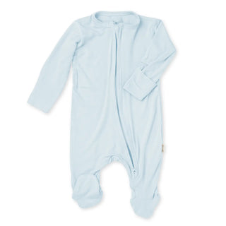 Baby Footie 2-Way Zipper - Bamboo Lounger Wear Blue