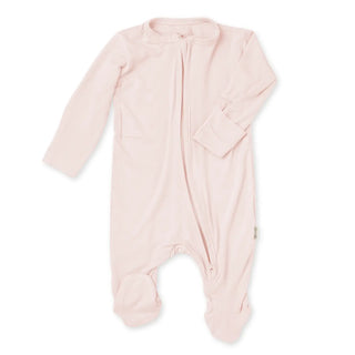 Baby Footie 2-Way Zipper - Bamboo Lounge Wear Blush