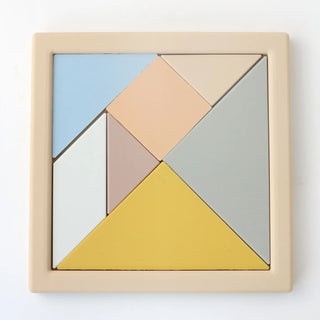 Silicone Tangram Puzzle Board - Shape and Logic Toy