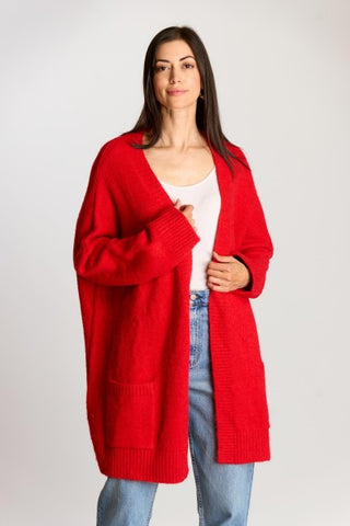 Merry Oversized Cardigan - Red - One Size