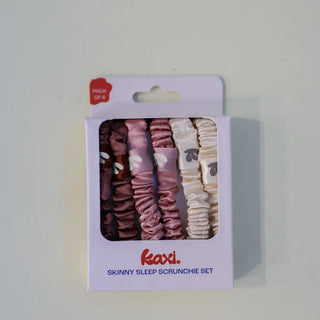 Kaxi Skinny Satin Sleep Scrunchie Set - Neutral