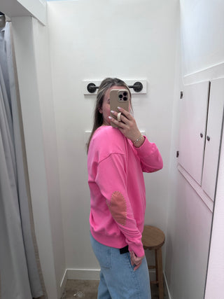 Ex-Boyfriend Patchwork Sweatshirt - Palm Pink // Kerri Rosenthal