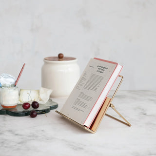 Metal Foldable Book Holder - Gold Finish