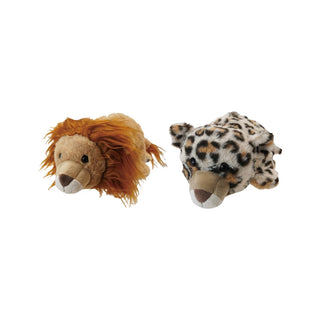 Plush 2 in 1 Peek-A-Boo Lion/Leopard Toy