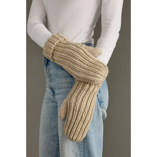 Berkeley Beige Knit Mittens