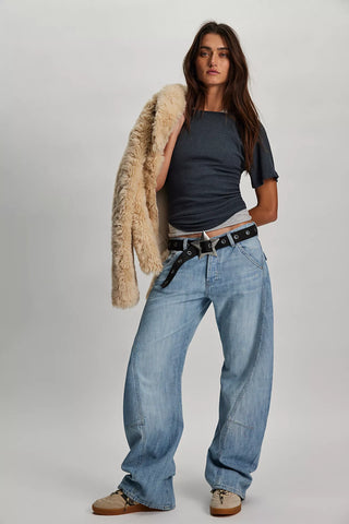 We The Free Highland Low Rise Bowed Jean - Art School // Free People