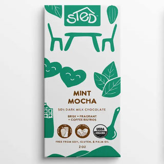 Mint Mocha Dark Milk Chocolate Bar // Sted Foods