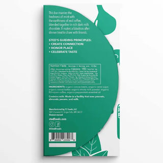 Mint Mocha Dark Milk Chocolate Bar // Sted Foods