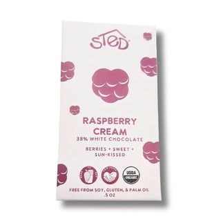 Mini Raspberry Cream White Chocolate Bar // Sted Foods