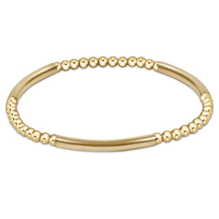 Bliss Bar Pattern Gold 3mm Bracelet // Enewton
