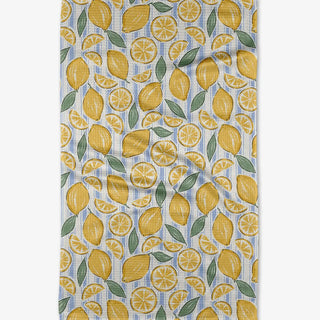 Geometry Tea Towel - Sour Lemon Stripes