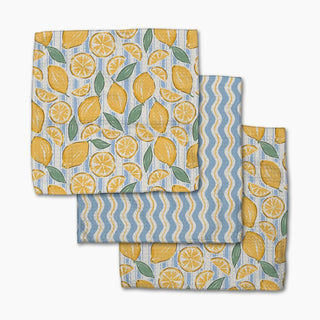 Lemon Waves Dishcloth Set / Geometry
