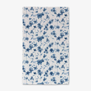 Geometry Blue Floral Luxe Towel