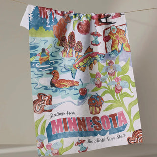 Geometry Tea Towel - Greetings from Minnesota