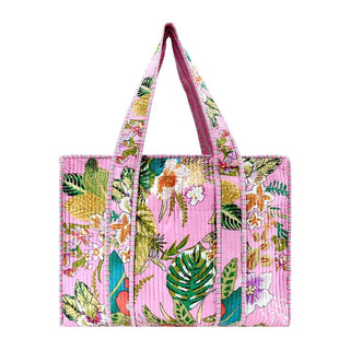 Quilted Print Tote Bag - Small