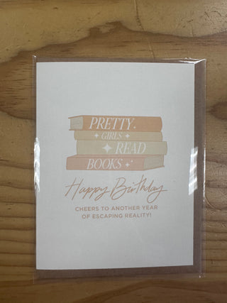 Pretty Girls Read Books Birthday Card