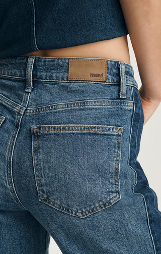 Malibu Blocking Denim Wide Leg Jeans - Mid Denim // Mavi
