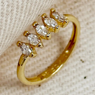 18k Gold Filled Marquise Cz Ring