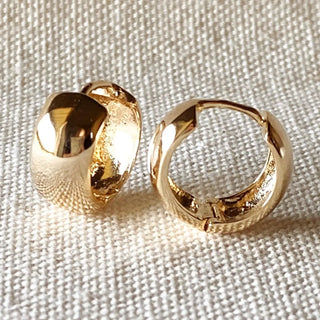 18k Gold Filled Chunky Clicker Earrings