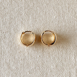 18k Gold Filled Chunky Clicker Earrings