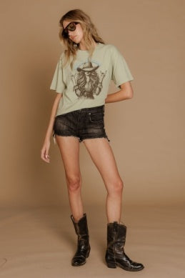 Hot Damn Wide Boy Tee- Pistachio