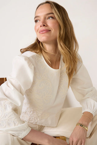 Tatiana Poplin Top - White // Z Supply