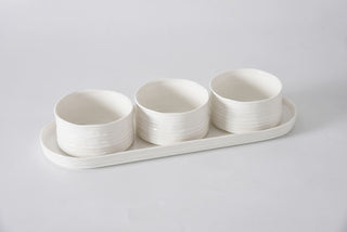 White Porcelain Entertaining Set - 4pc