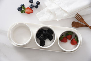 White Porcelain Entertaining Set - 4pc