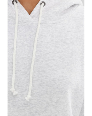 Free People Final Call Hoodie - White Heather Grey