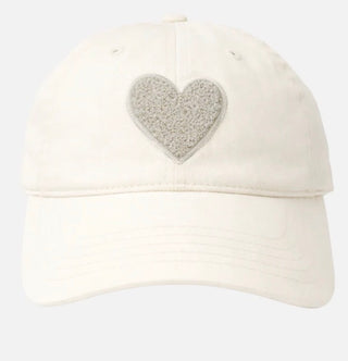 KR Imperfect Chenille Heart Hat - Vanilla & Camel // Kerri Rosenthal
